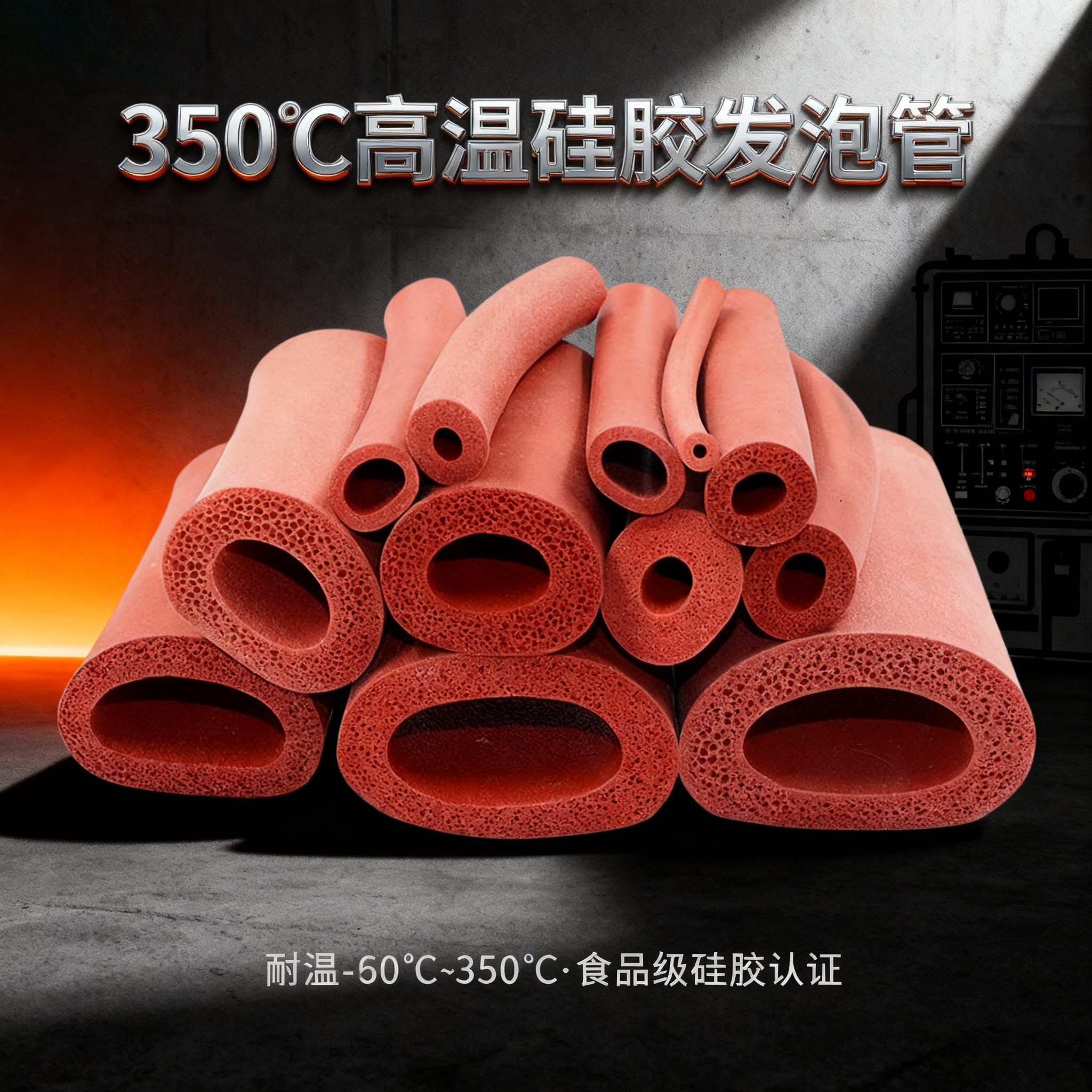350度高温硅胶发泡管