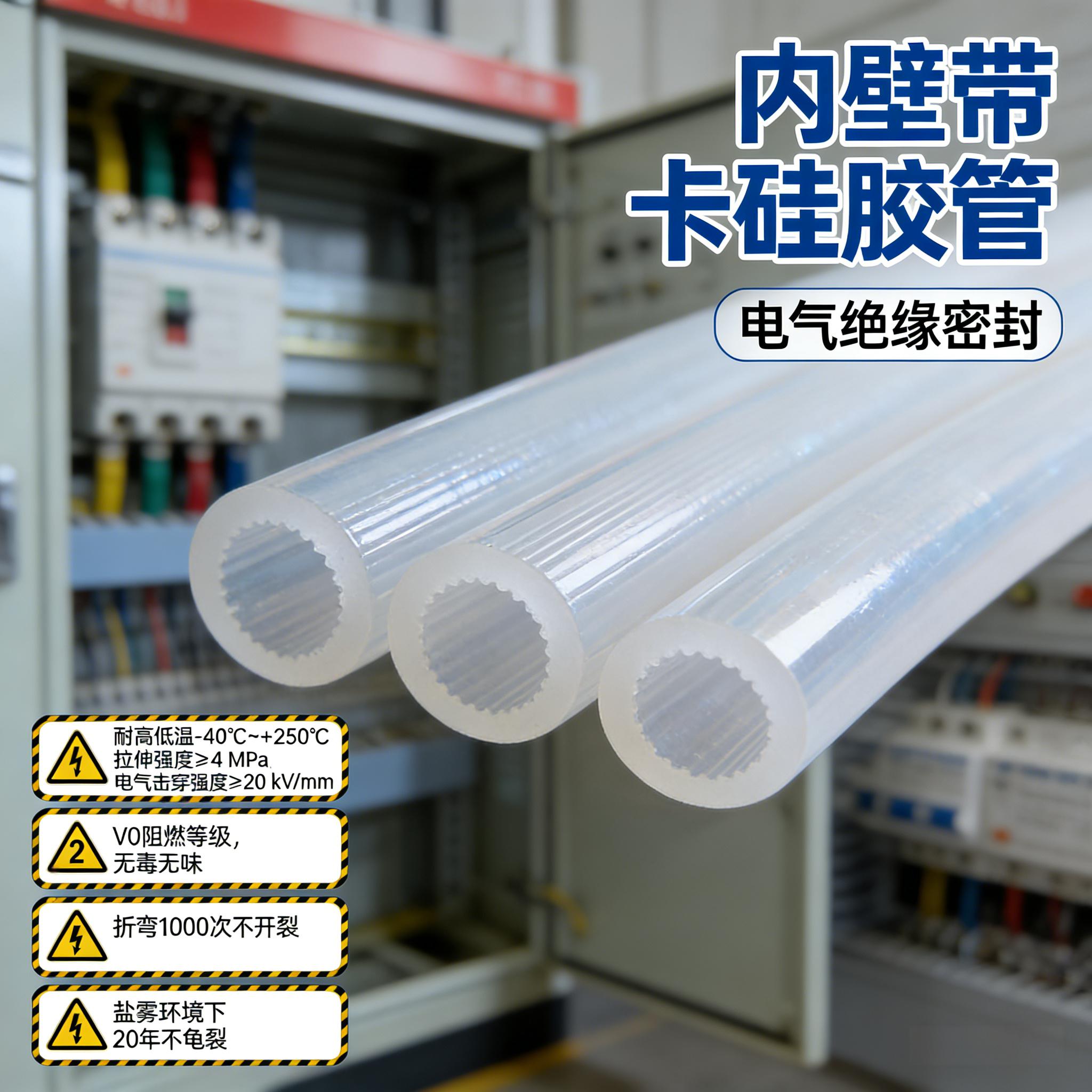 内壁带卡硅胶管